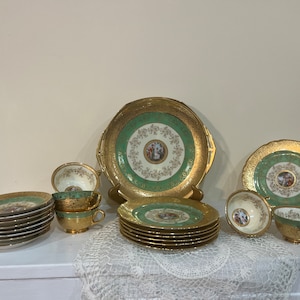 Victoria Czech China Rare Set of Czechoslovakian Bohemian China