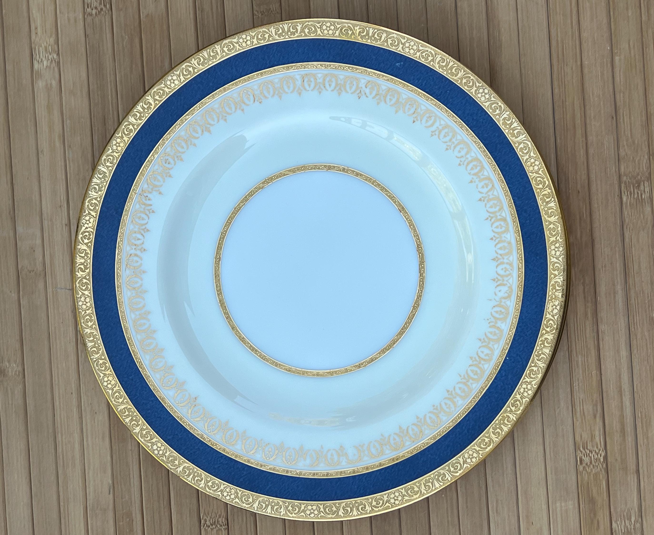 Minton Cobalt Blue Gilt Dinner Plates: Antique Set of 2 - Etsy