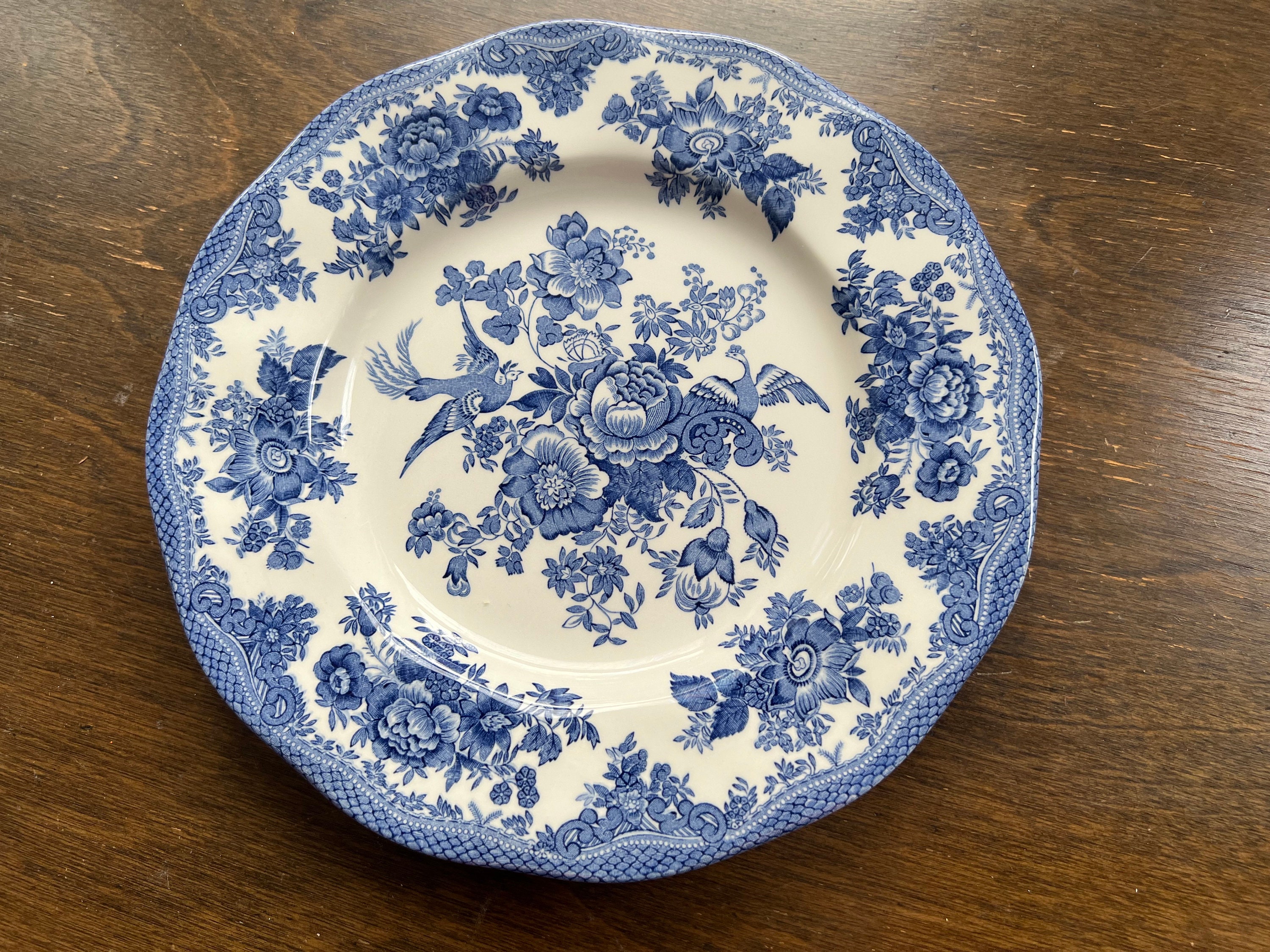 Johnson Brothers Asiatic Pheasant Blue Dinner Plate New Made in