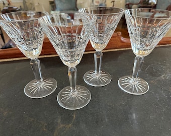Waterford Crystal Glenmore Claret Wine Glasses Set Of 4