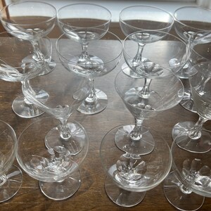 1960 Silhouette (Bubble Stem) Crystal Glasses by Josair Your Choice