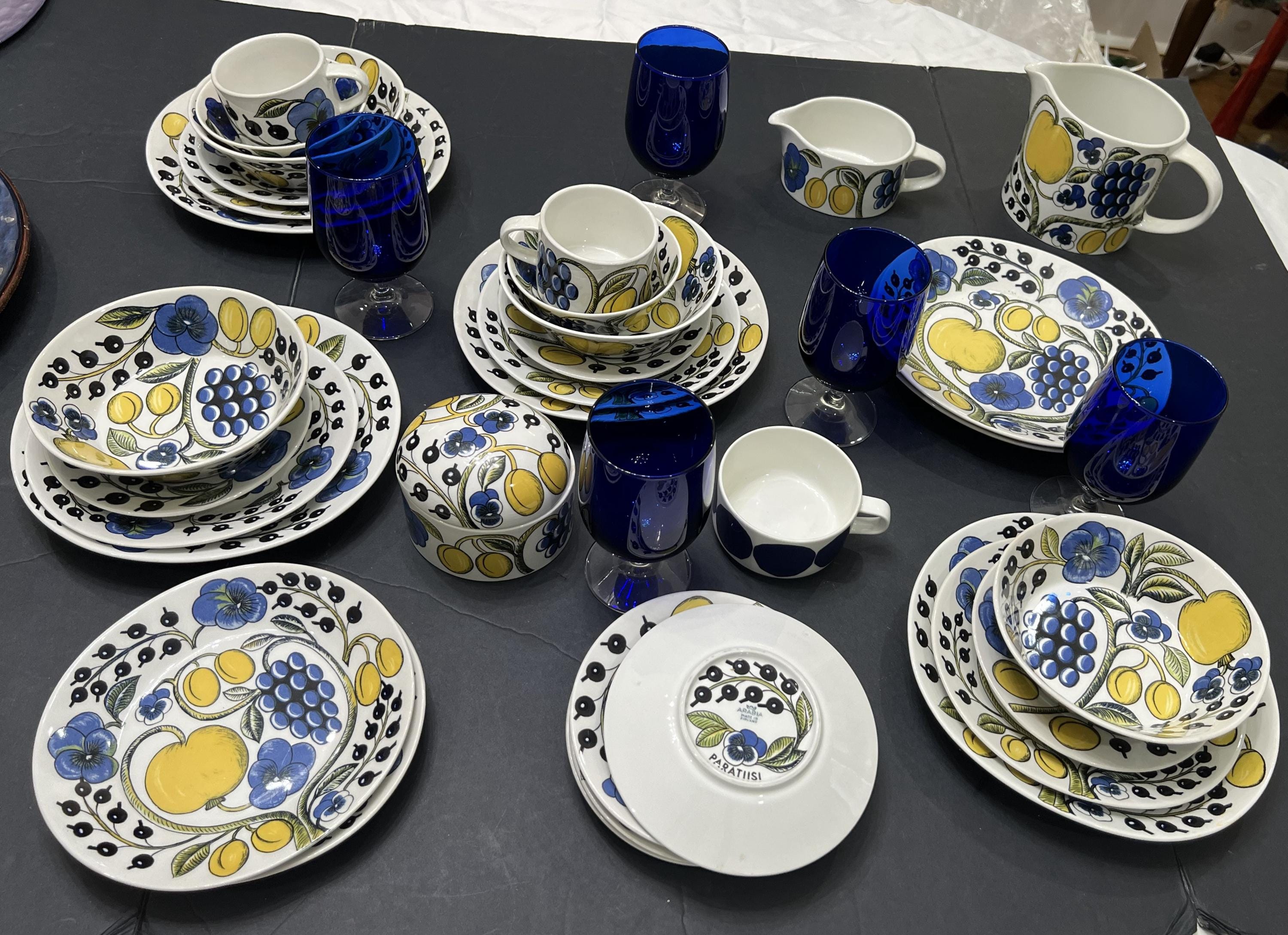 vintage ARABIA APLIKOOSI plate 　アプリクーシ Arabia Vintage Plates - Etsy