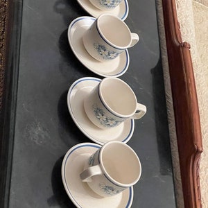 Flat Cup & Saucer Set Dewdrops by LENOX Set of 4