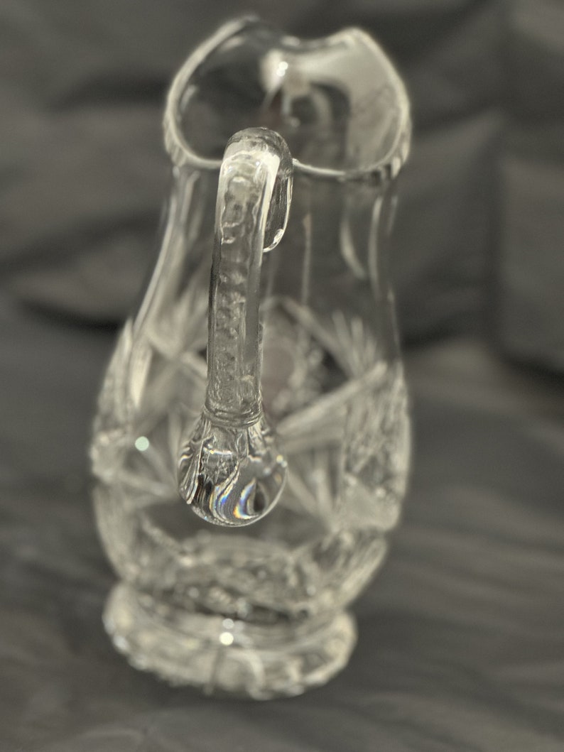 Vintage Cut Crystal Pitcher 8