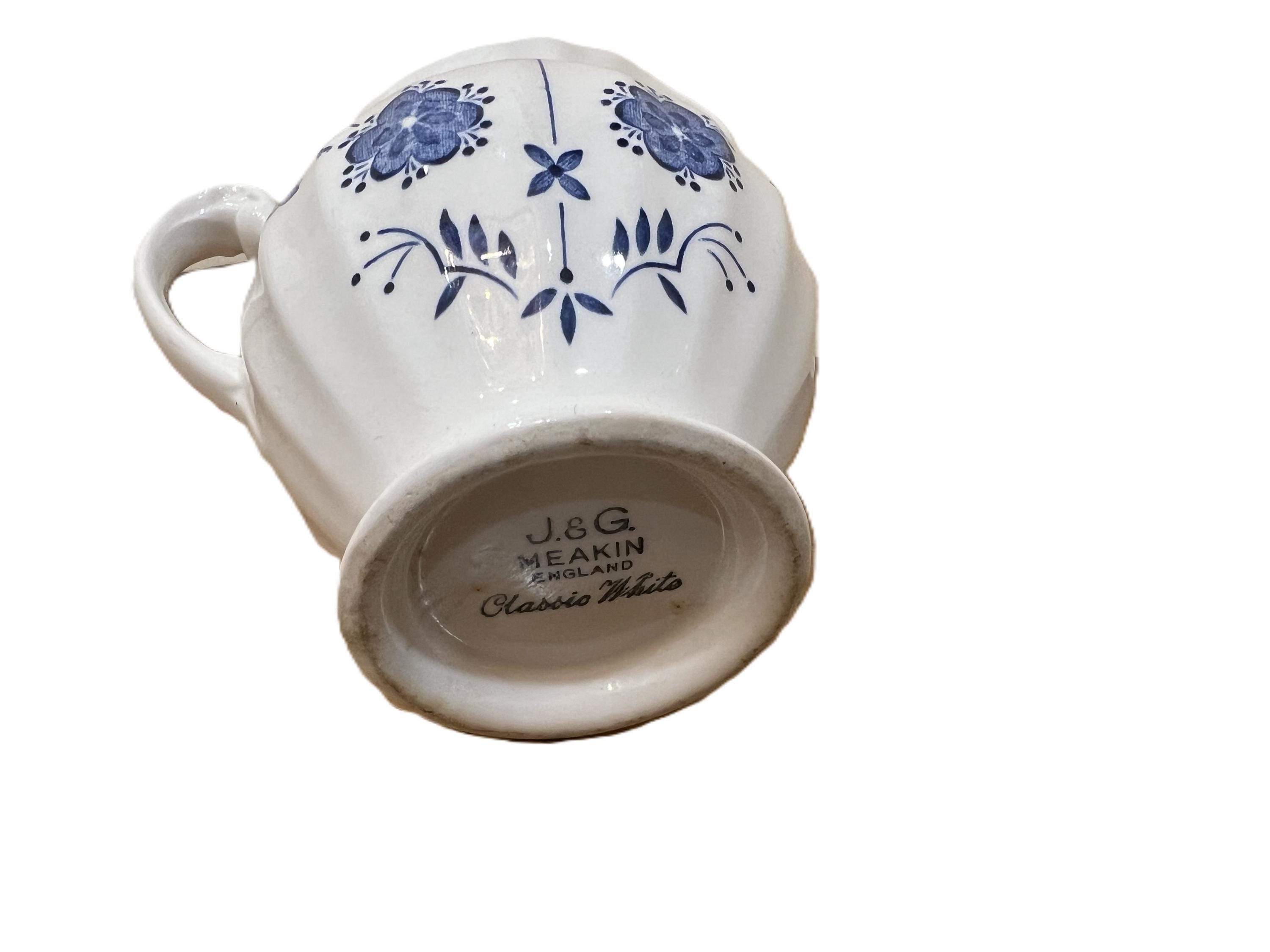 J&G Meakin England Classic White Blue Nordic Ironstone Creamer or