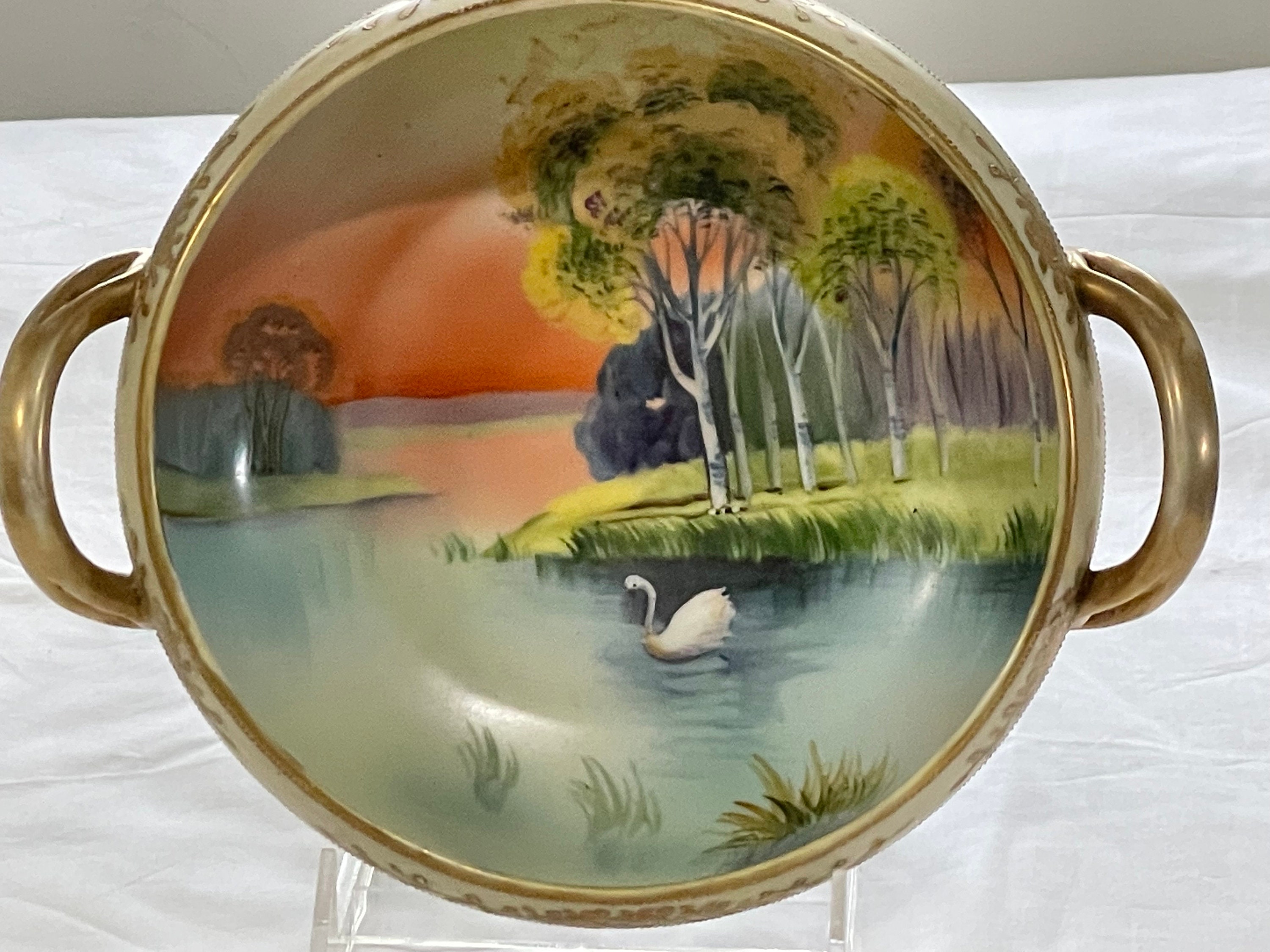 HAND PAINTED NIPPON 果物柄 大皿 アンティーク Antique-Nippon