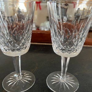 Waterford Lismore Set Of 2 Water Goblet Glasses