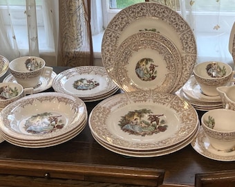 Vintage Triumph American Limoges China d'Or (Filigree ) Dinnerware Warranted 22K Gold Your Choice