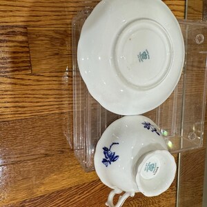 COALPORT COBALT Blueberries  Chintz Tea Cup And Saucer Set