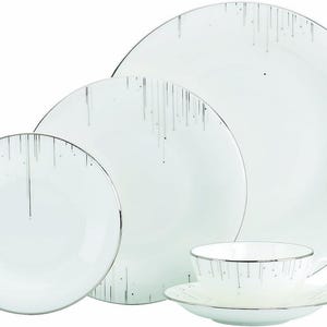 Lenox Platinum Ice Bone China 5Pc Place Setting Dinnerware Set New