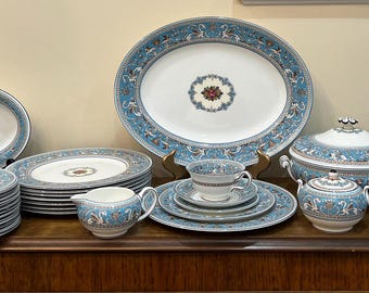 Wedgwood Florentine Turquoise Dinnerware Service for 8 47 PCS - Etsy