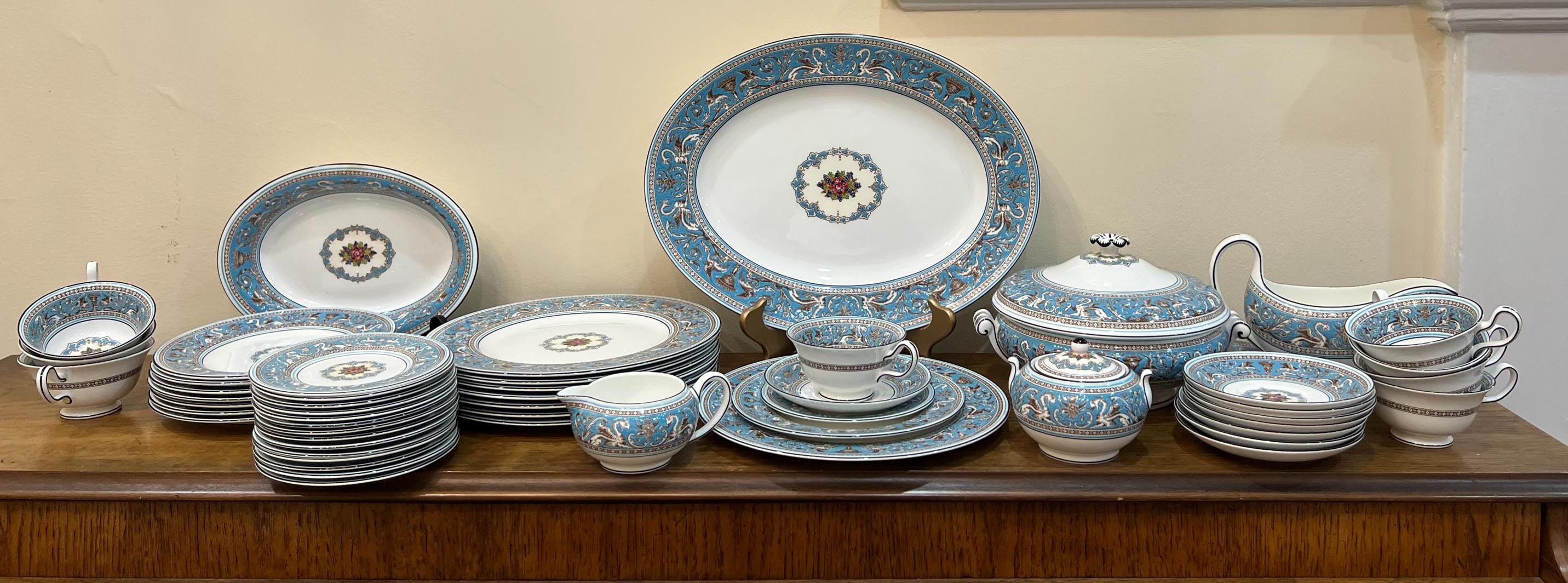 Vintage turquoise and white china - Etsy 日本