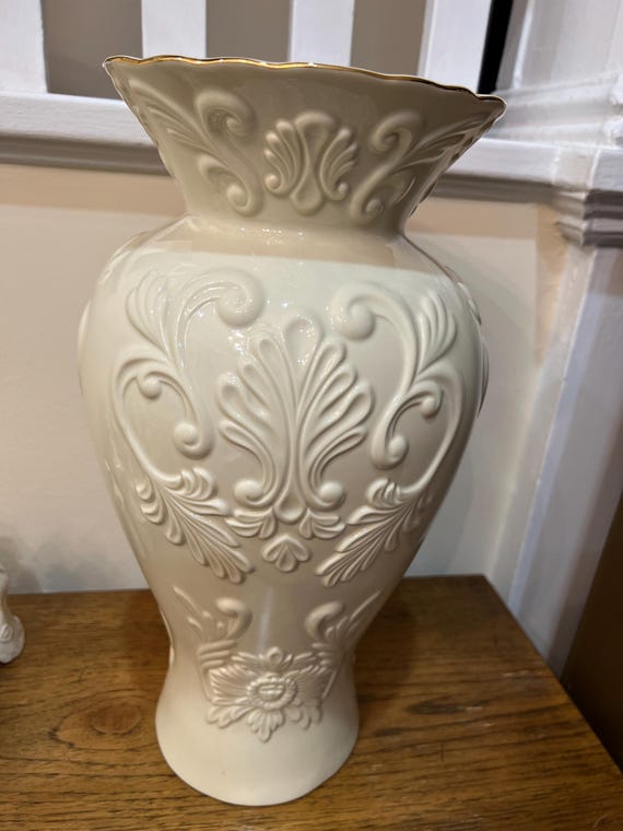 Lenox Georgian Fine Porcelain Tall Vase Ivory 16in - Etsy