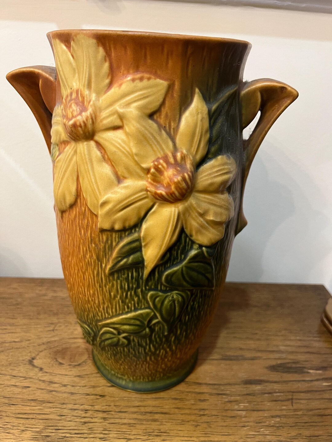 Original Roseville Art Pottery Clematis Pattern C 1944 Large