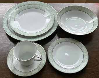 Vintage China Dinnerware Set Arcadia Fine China of Japan S/6 #5110