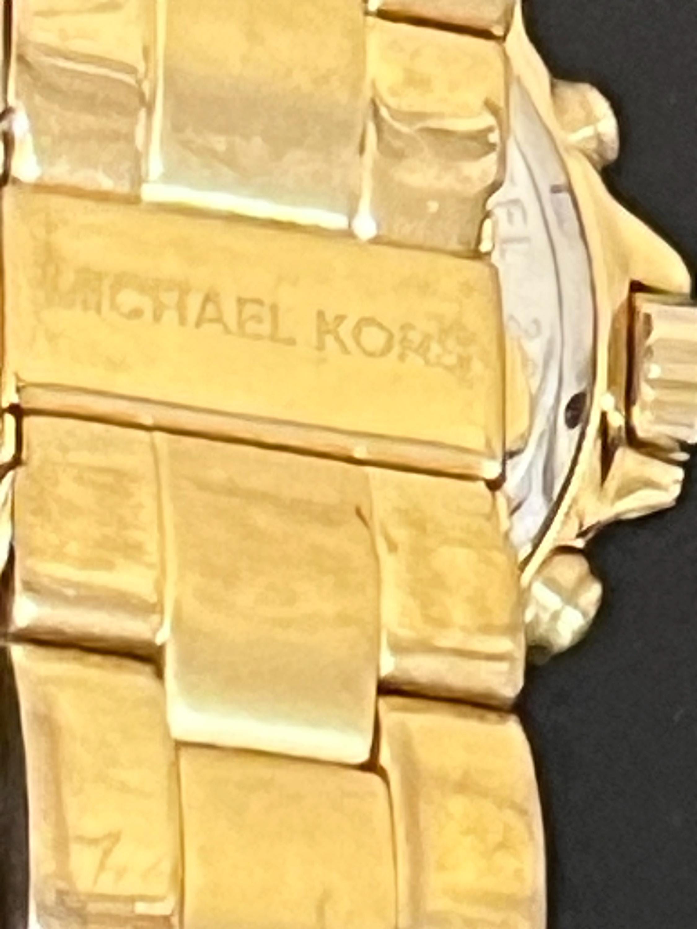 Michael Kors Dylan Gold Dial Gold Steel Strap Watch for 