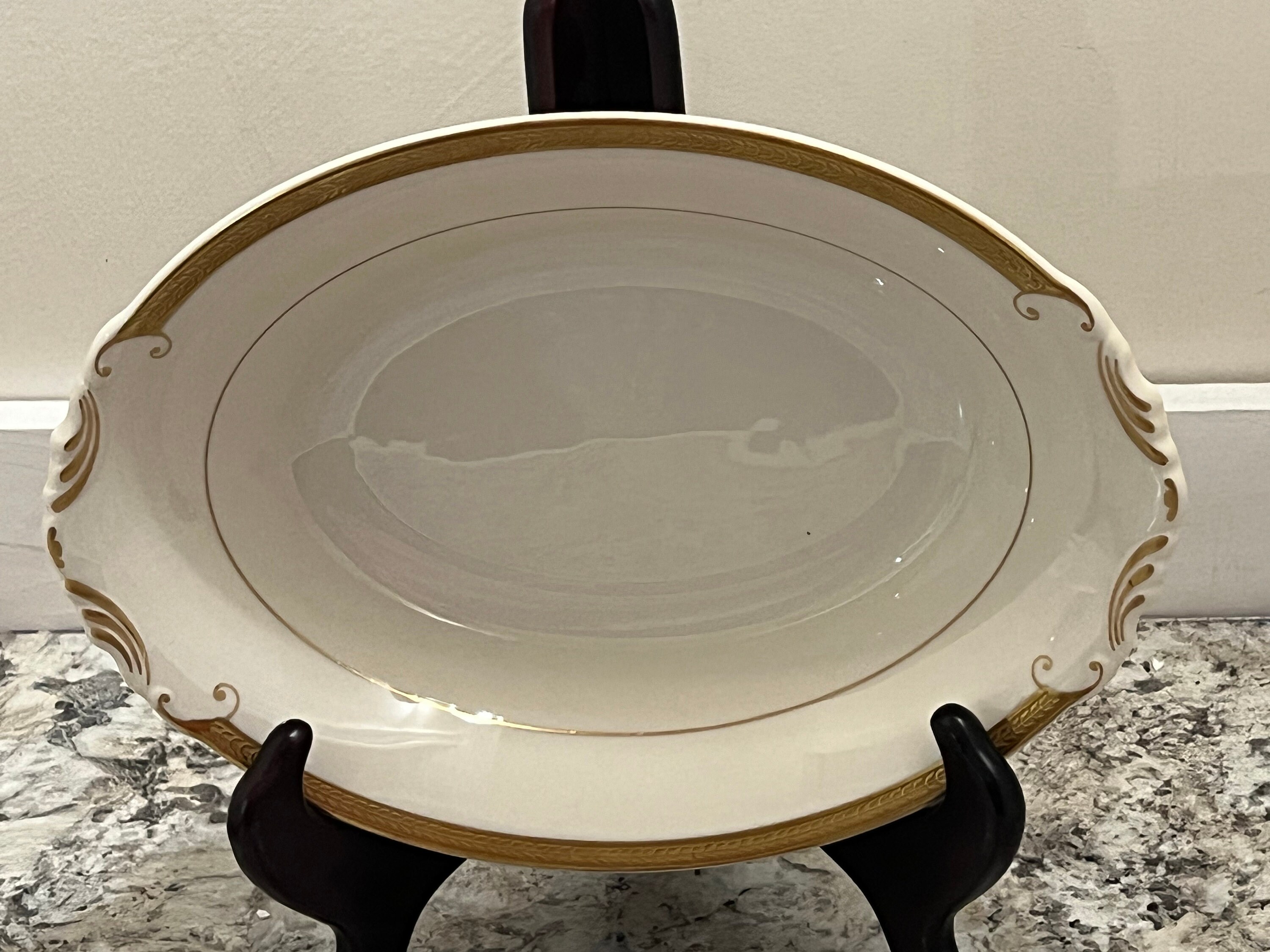 Plats De Service Céramique Vintage Syracuse China Ivory Opco Coralbel - Années 1960, Set