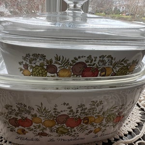 Vintage Spice  O Life  L&#39;echalote La Marjolaine LE Romarin Casserole CORNINGWARE 4p