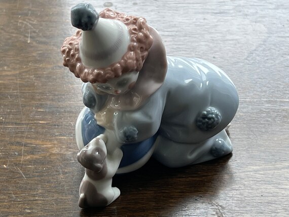 Figurine Lladro #05901 – Magie D'un Clown Et Ses Chiens – Pièce Retirée – État Parfait