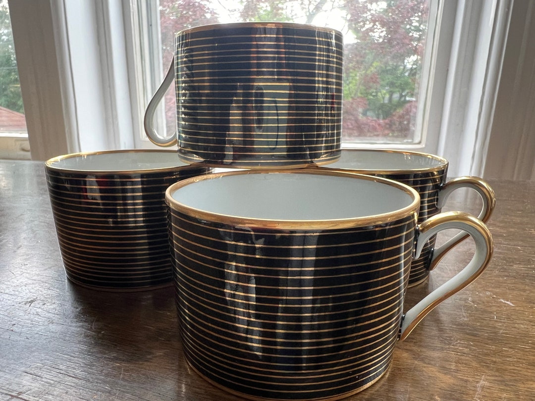 Vintage Fitz and Floyd Rondelle Tea Cups Set of Four - Etsy