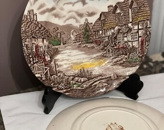 Johnson Brothers Olde English Countryside Brown Dinner Plates Set