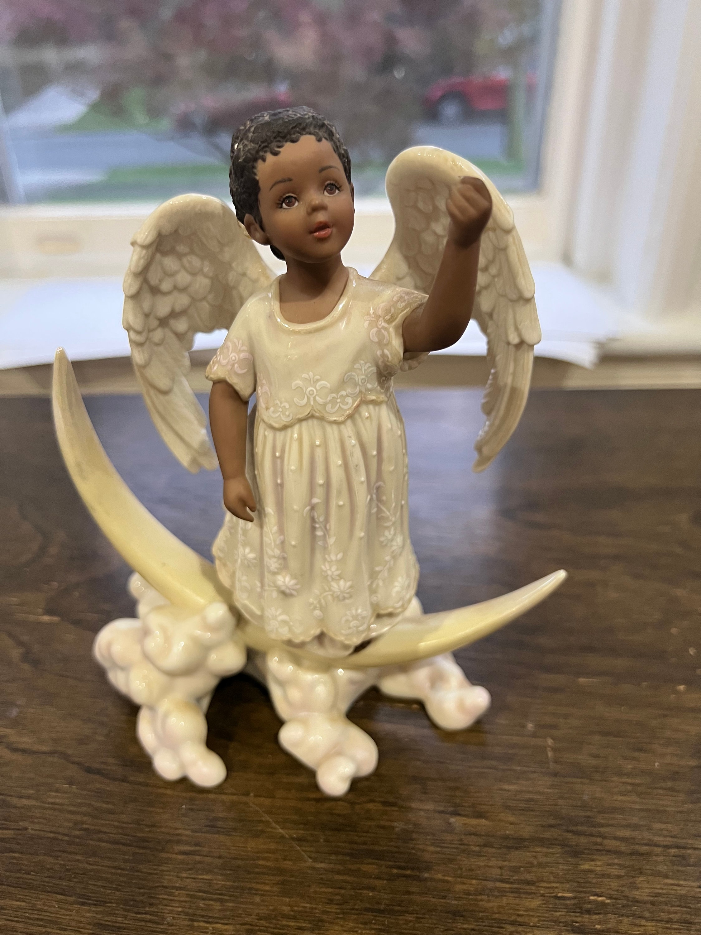 LENOX Wishing on A Star Ethnic Angel Girl Figurine Missing Star - Etsy