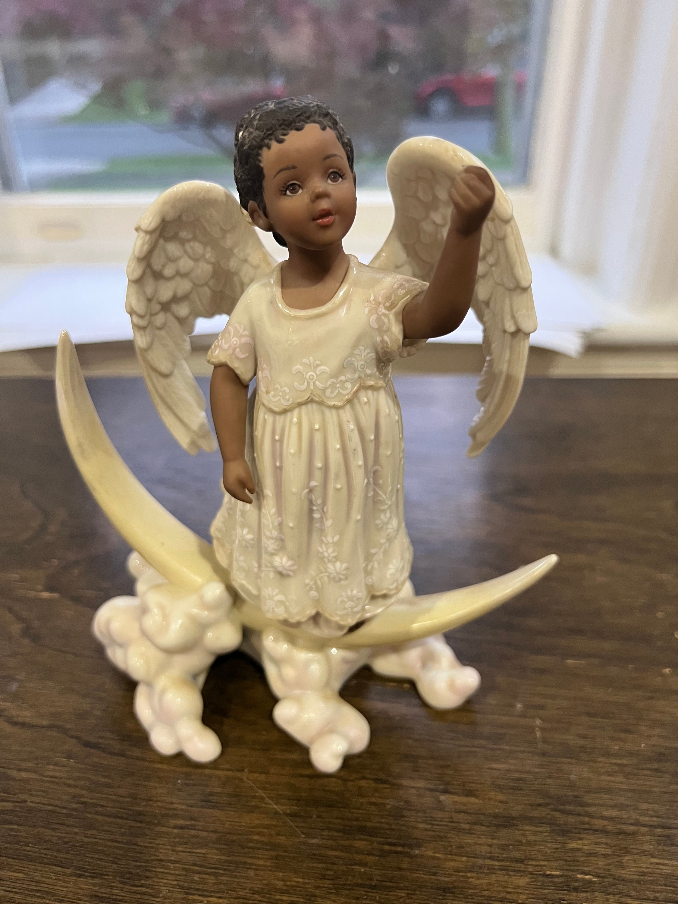 LENOX Wishing on A Star Ethnic Angel Girl Figurine Missing Star - Etsy
