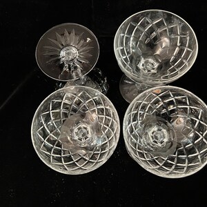 Vintage Hungarian Crystal Champagne Saucers Or Dessert Glasses Set Of 4