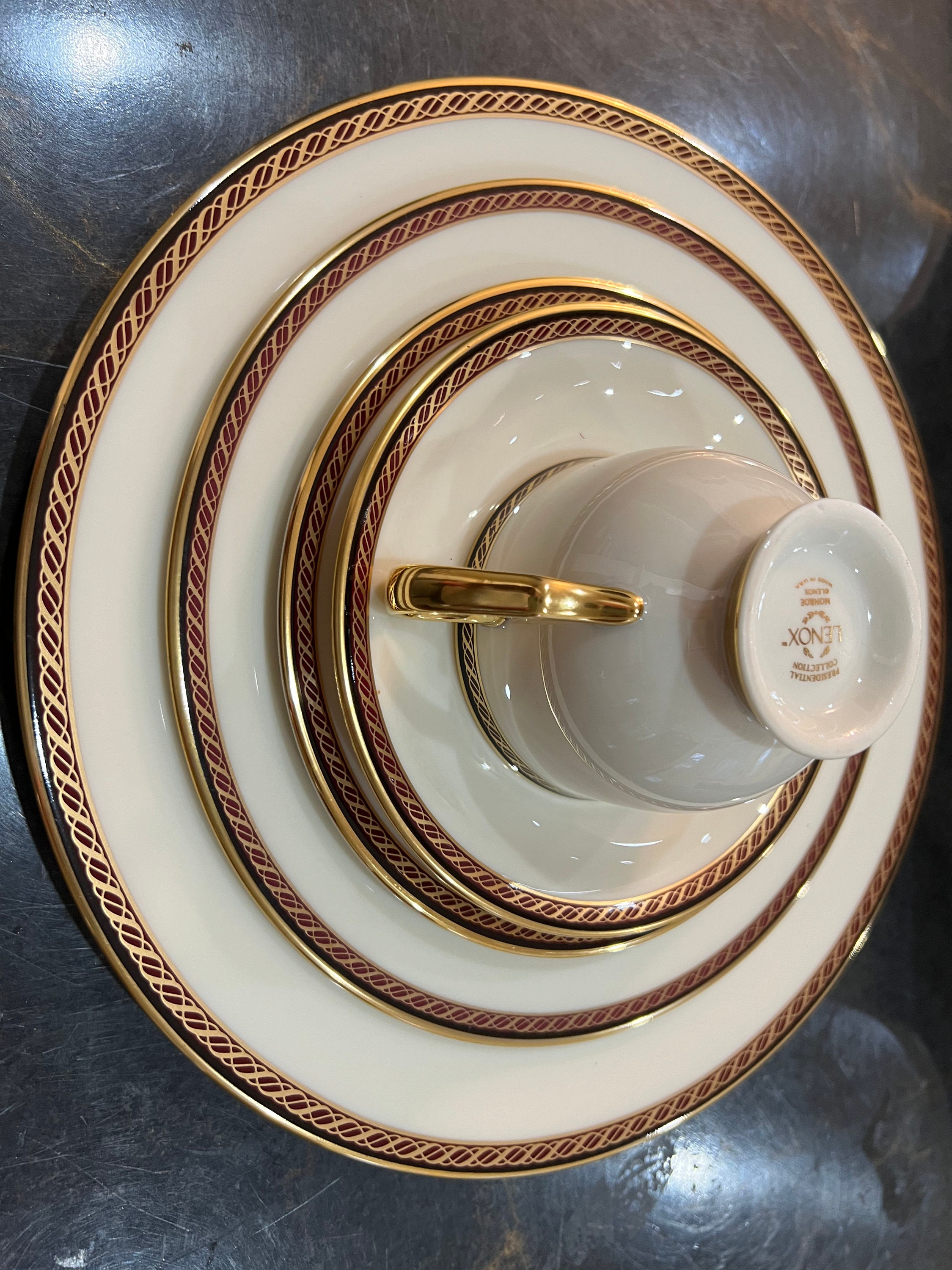 LENOX MONROE Dinnerware Bone China Service for 8 Made in USA - Etsy