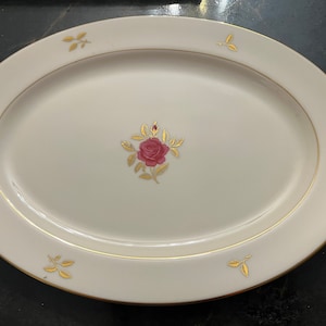 LENOX Rhodora Bone China Medium Service Platter  14in EUC