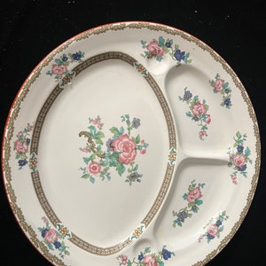 Booths Silicon China England Perfector 10.5 Inch Divided 3 Section Dinner Plate . #378404