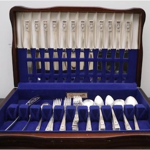 Vintage Community Plate Silver-Plated Flatware in the Coronation Pattern by Oneida  ("No Mono"),