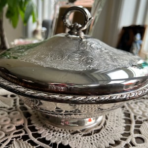 Silverplated Casserole With Pyrex Glass Insert New