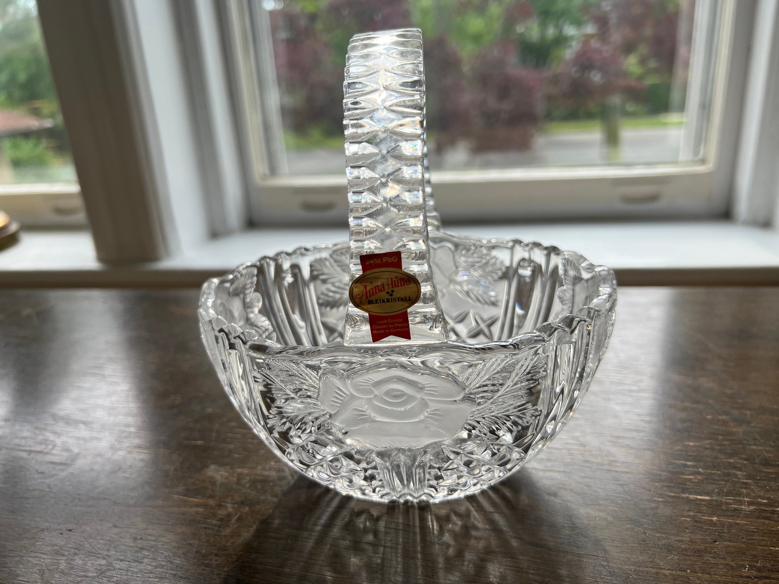 Anne Hutte Bleikristall Lead Crystal Basket Bowl - Etsy