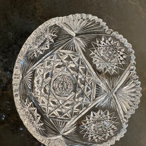 American Brilliant ABP Cut Glass Round Bowl