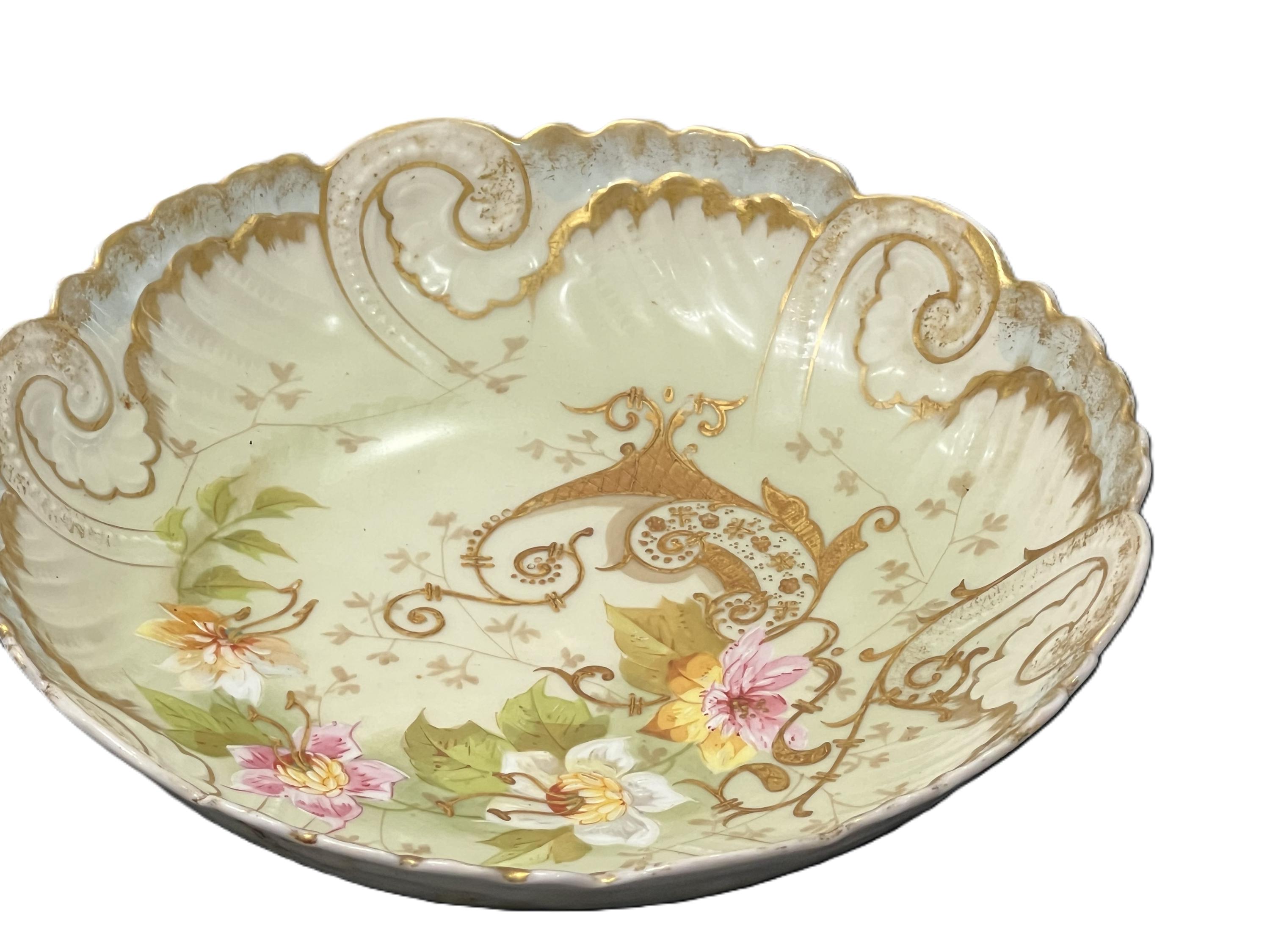 Klingenberg and Dwenger (AKCD) Limoges, France Hand Painted Gilded