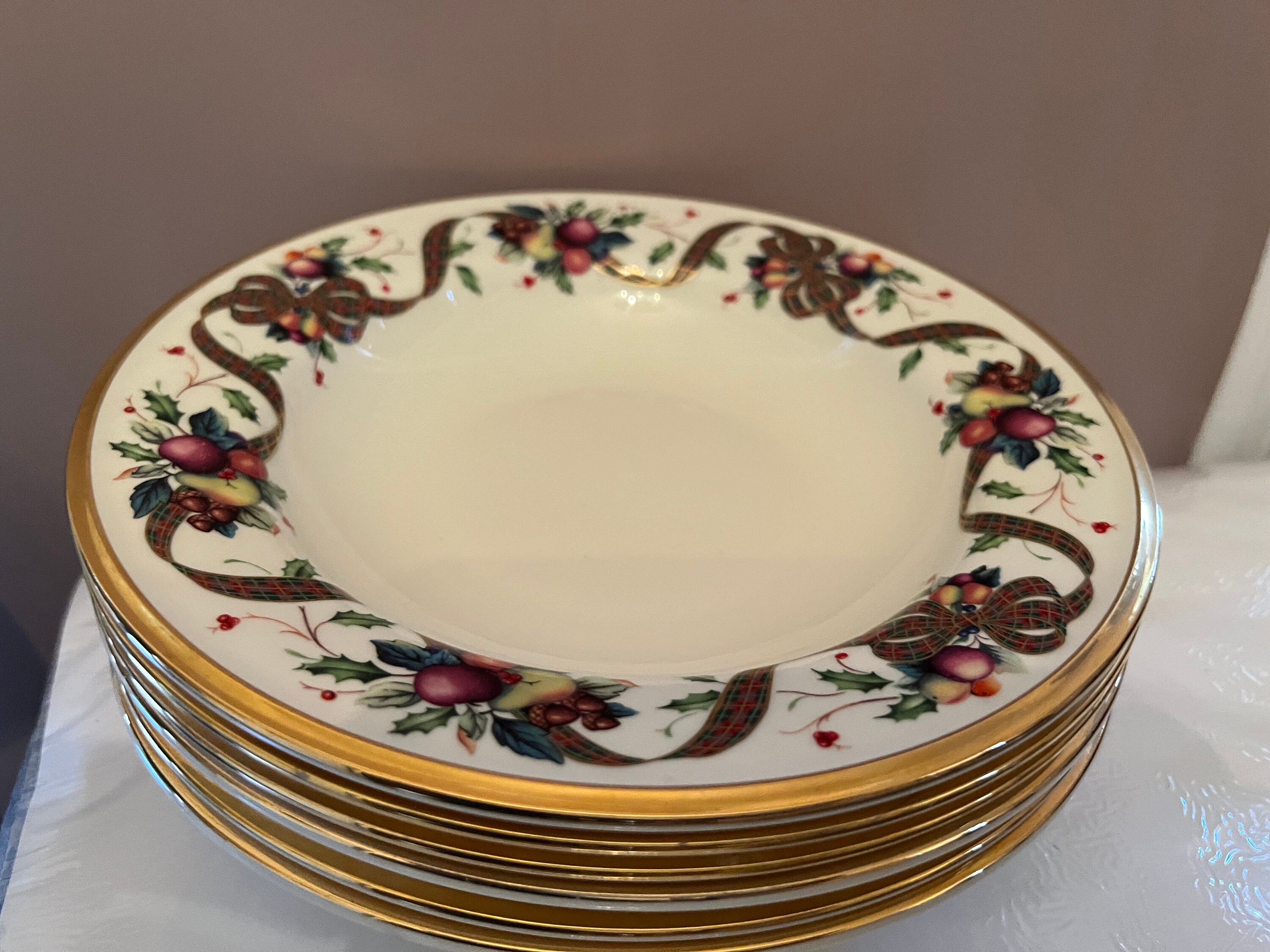 Lenox top holiday tartan