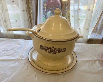 Village by Pfaltzgraff, Stoneware Soup Tureen, Ladle and