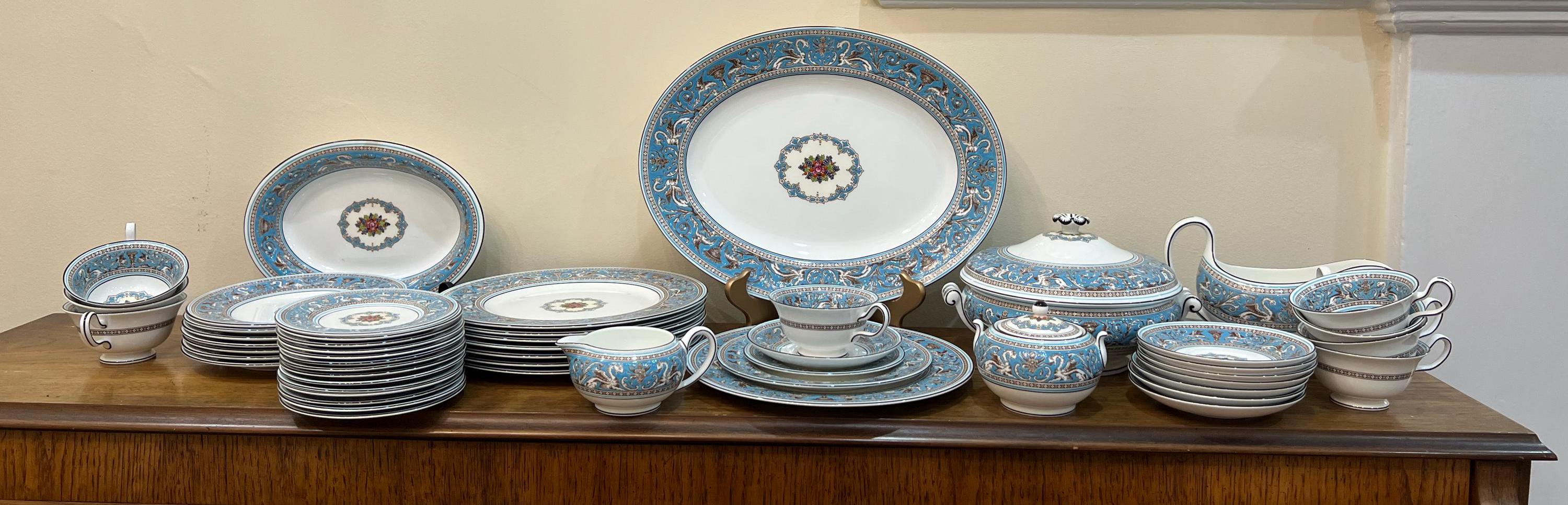 Wedgwood Florentine Turquoise Dinnerware Service for 8 47 PCS - Etsy