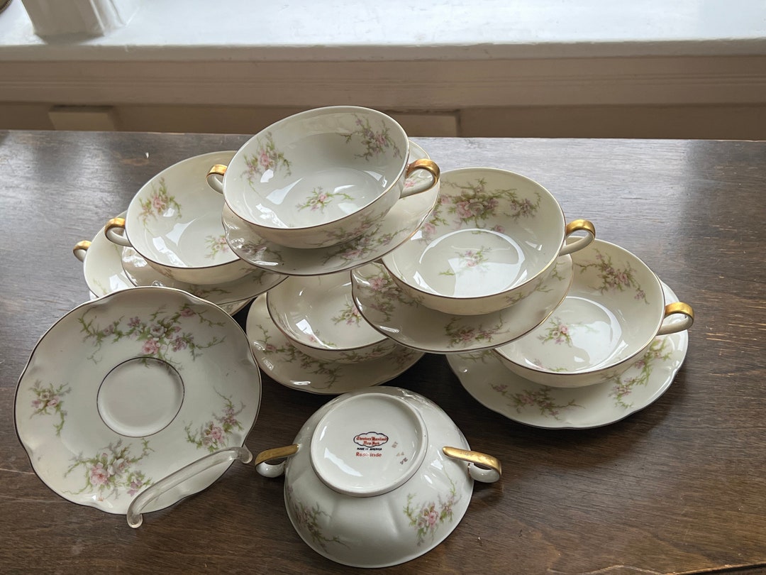 HAVILAND Limoges (new York) Rosalinde Flat Cream Soup Bowl or
