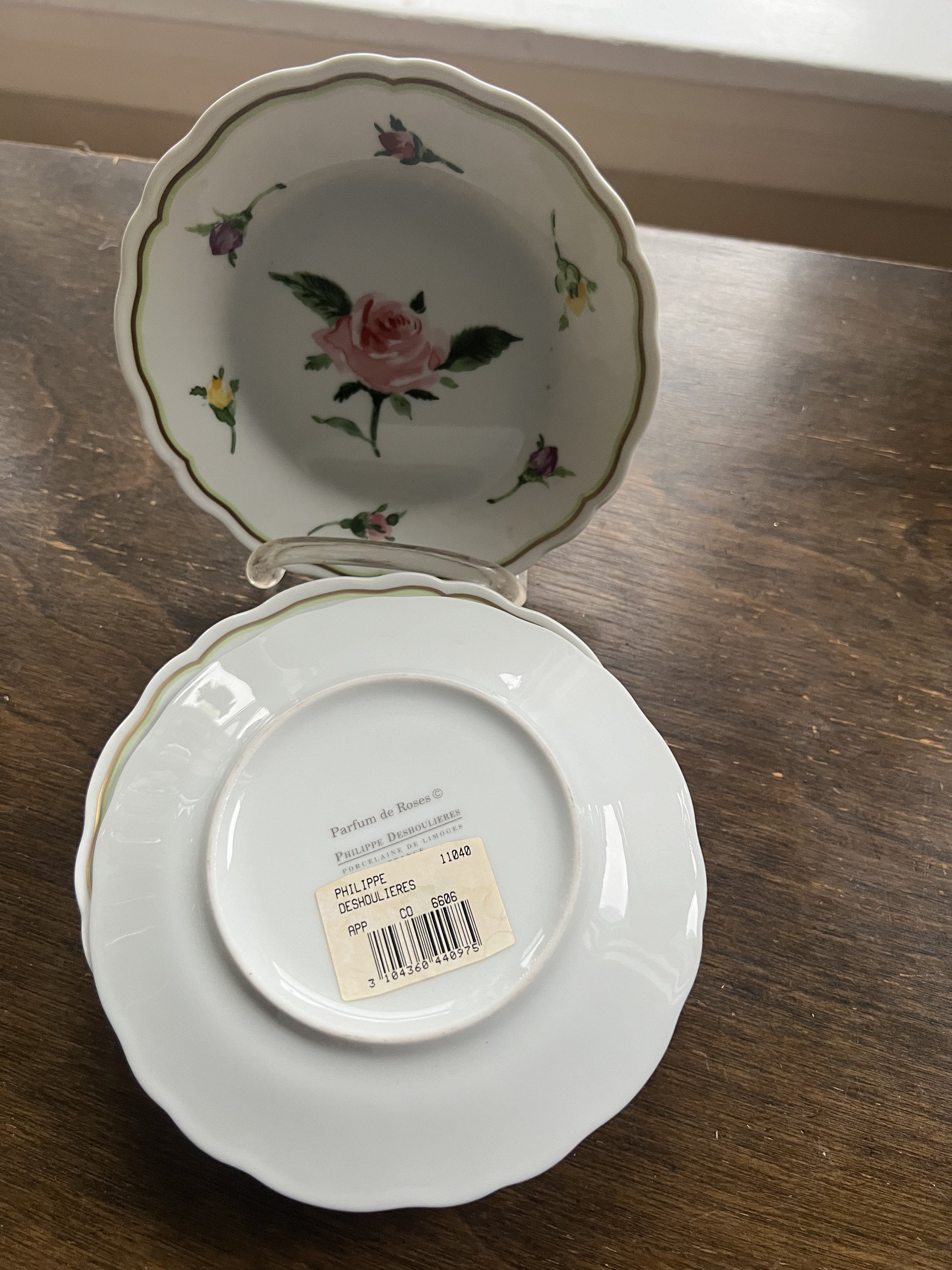 PHILIPPE Deshoulieres Parfum De Roses Plates New Limoges France - Etsy