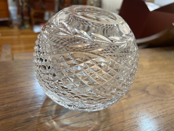 Waterford Crystal Glandore Rose Bowl Vase 5in Vintage Discontinued 