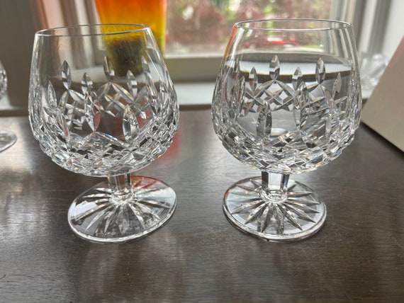 Waterford Crystal Lismore Brandy Snifters Set of 2 Glasses With