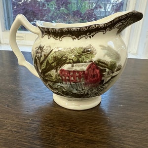Vintage JOHNSON BROTHERS The Friendly Village Creamer (&quot;Made in England&quot; Backstamp)