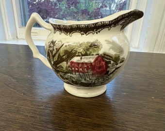 Vintage JOHNSON BROTHERS The Friendly Village Creamer ("Made in England" Backstamp)