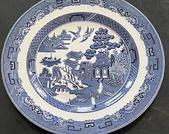 Johnson Brothers Classic Willow Blue Dinner Plate Made in