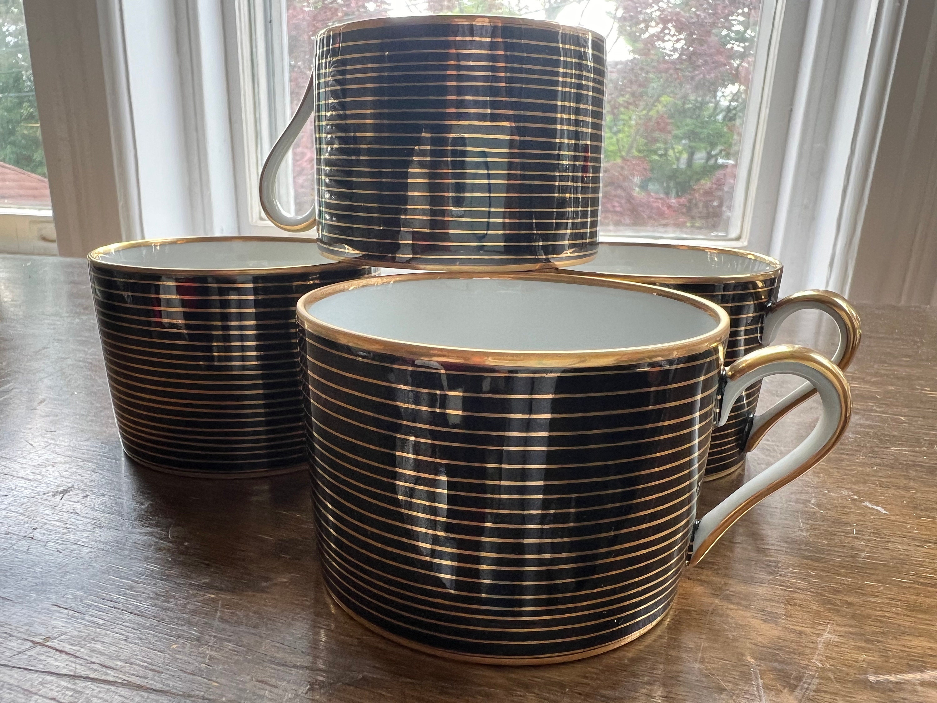 Vintage Fitz and Floyd Rondelle Tea Cups Set of Four - Etsy