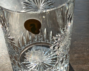 Waterford Snowflake Wishes Courage Double Old Fashioned Crystal Glass New No Charm 154361