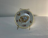 Vintage LS And S Limoges France 6.25 Inch Side Plate Hand Painted Gold Trim
