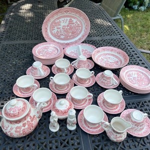 Churchill Willow Rosa Pink Dinnerware Sets (England) Your Choice